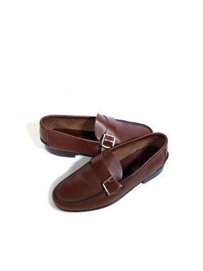 Guido 1952 Moccasin 5320 with Buckle Brown Womens 8 Wide